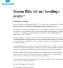 Första sidan på idé och handlingsprogrammet. Första rubriken "Grundsyn och ideologi" är med på bilden. . 