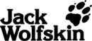 Loggan utgörs av texten Jack Wolfskin med ett svart tassavtryck