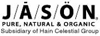 Loggan utgörs av texten J/A/S/O/N - Pure, natural & organic