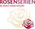 Loggan utgörs av texten Rosenserien över två rosor.