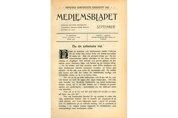 Det första numret av Djurens Rätts medlemstidning, från 1902 Det första numret av Djurens Rätts medlemstidning, från 1902