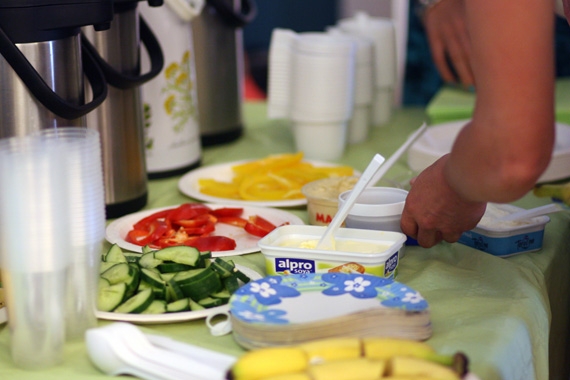 Innan seminariet bjöds det på vegansk frukost. Innan seminariet bjöds det på vegansk frukost.