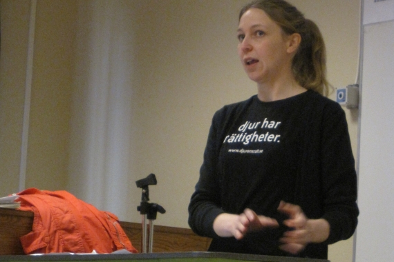Förbundsordförande Camilla Björkbom höll ett inspirerande tal på lördagen. Förbundsordförande Camilla Björkbom höll ett inspirerande tal på lördagen.