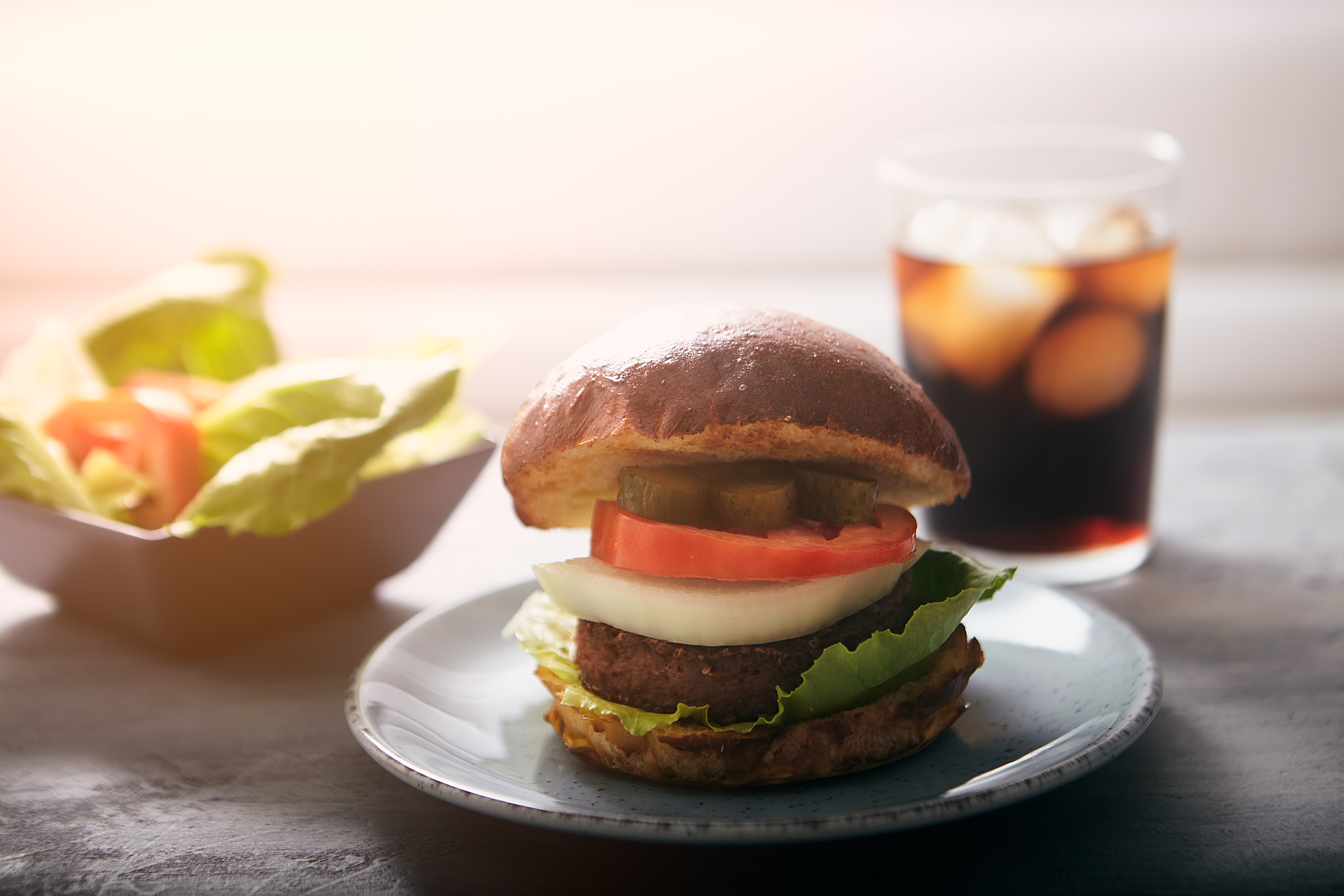 En vegansk burgare.